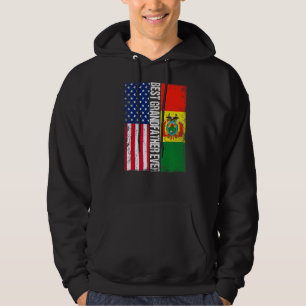 Amerikanische Flagge und Bolivien Bester Großvater Hoodie