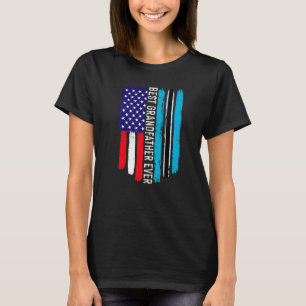 Amerikanische Flagge und Botswana-Flagge Bester Gr T-Shirt