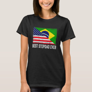 Amerikanische Flagge und Brasilienflagge Beste Ste T-Shirt