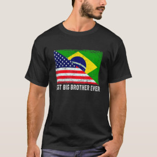 Amerikanische Flagge und Brasilienflagge Bester Gr T-Shirt
