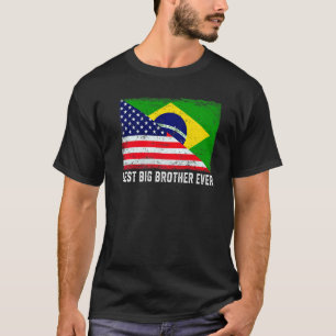 Amerikanische Flagge und Brasilienflagge Bester Gr T-Shirt