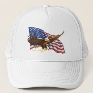 Amerikanische Flagge und Eagle Truckerkappe