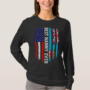 Amerikanische Flagge und Fidschi-Flagge Beste Kind T-Shirt