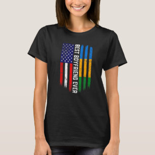 Amerikanische Flagge und Gabunische Flagge Bester T-Shirt