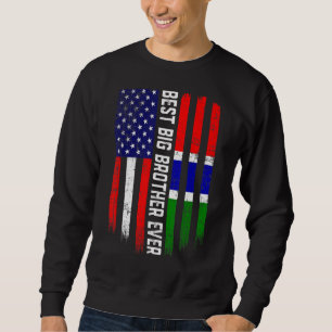 Amerikanische Flagge und Gambia-Flagge Bester groß Sweatshirt