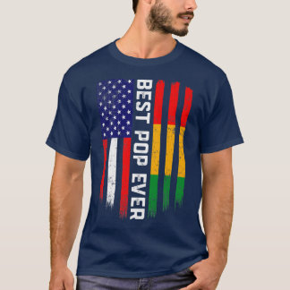 Amerikanische Flagge und Guinea Flag Bester Pop je T-Shirt