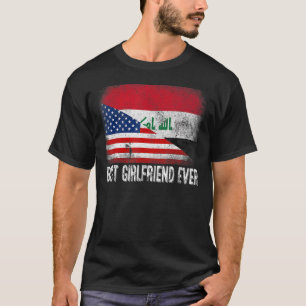 Amerikanische Flagge und Irakflagge Beste Freundin T-Shirt
