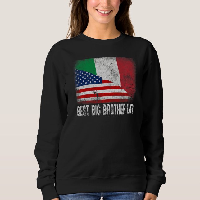 Amerikanische Flagge und Italienische Flagge Beste Sweatshirt (Vorderseite)