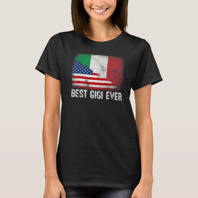 Amerikanische Flagge und Italienische Flagge Beste T-Shirt (Vorderseite)