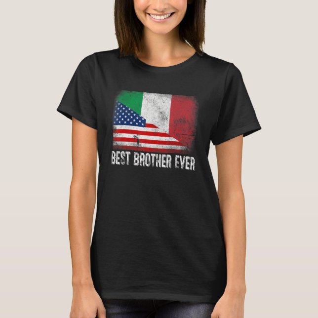 Amerikanische Flagge und Italienische Flagge Beste T-Shirt (Vorderseite)