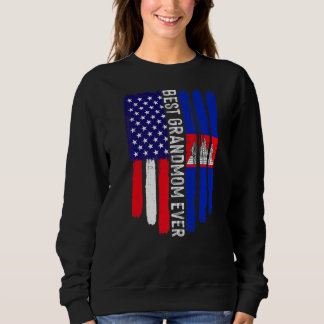 Amerikanische Flagge und Kambodscha-Flagge Beste G Sweatshirt