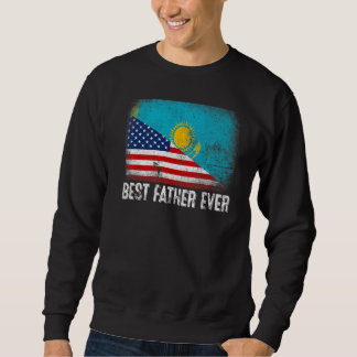 Amerikanische Flagge und Kasachstan Beste Flagge j Sweatshirt