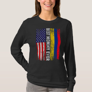 Amerikanische Flagge und Kolumbien-Flagge Beste Mo T-Shirt