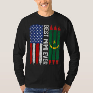 Amerikanische Flagge und Mauretanienflagge Beste M T-Shirt