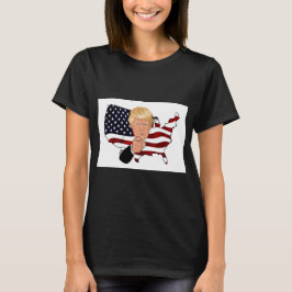 Amerikanische Flagge und Präsident Trumpf T-Shirt