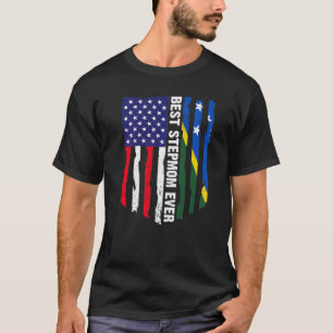 Amerikanische Flagge und Salomonen-Flagge Beste St T-Shirt
