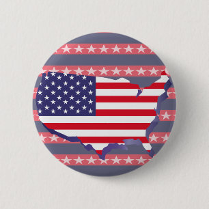 Amerikanische Flagge und US Flagge Button