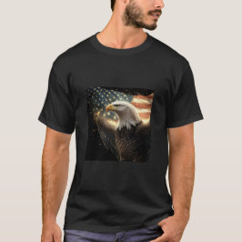 Amerikanische Flagge und Weißkopfseeadler T-Shirt