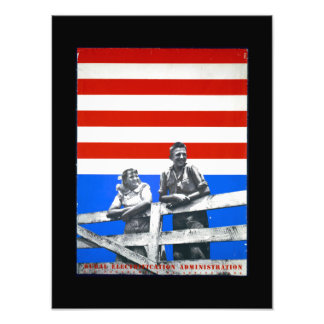 Amerikanische Flagge Unzugesicherte Vintage Fotos  Fotodruck