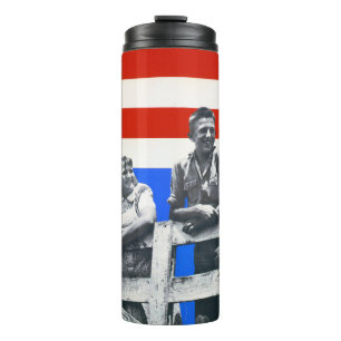 Amerikanische Flagge Unzugesicherte Vintage Fotos Thermosbecher