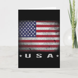 Amerikanische Flagge USA 4. Juli Vierter 4 Karte