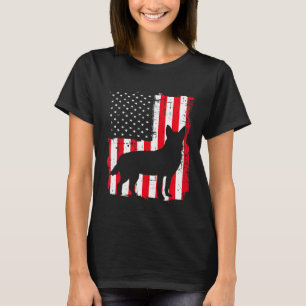 Amerikanische Flagge Usa Australian Cattle Dog Bla T-Shirt