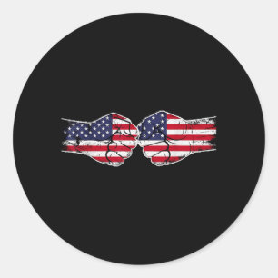 Amerikanische Flagge USA-Flagge Rot Weiß Blau Patr Runder Aufkleber