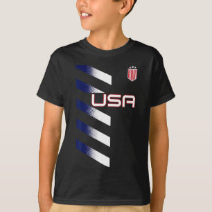 Amerikanische Flagge USA Fußball Sterne und Streif T-Shirt