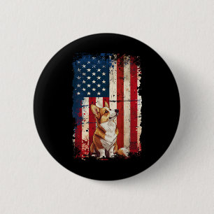 Amerikanische Flagge USA Patriotic 4. Juli Button