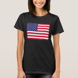 Amerikanische Flagge USA Patriotisch für uns Fraue T-Shirt