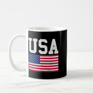 Amerikanische Flagge USA Patriotische Frauen Männe Kaffeetasse