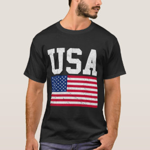 Amerikanische Flagge USA Patriotische Frauen Männe T-Shirt