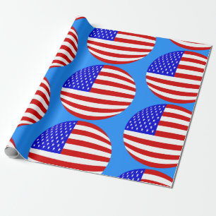 amerikanische Flagge USA patriotische Sterne Strei Geschenkpapier