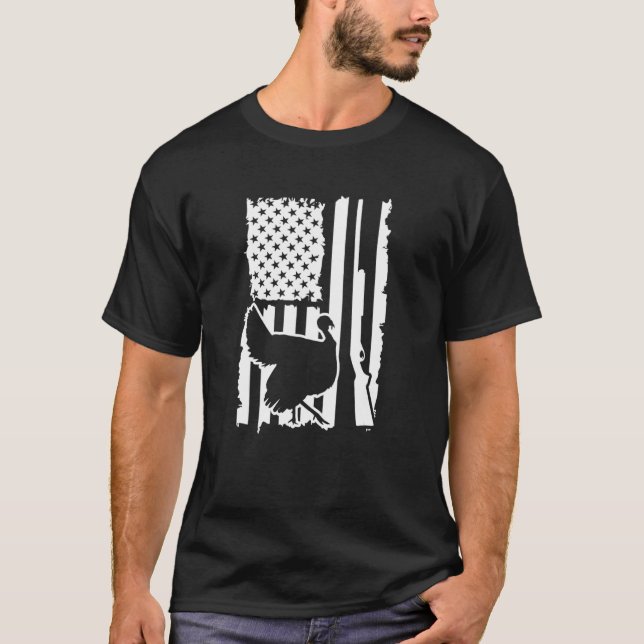 Amerikanische Flagge USA Patriotische Türkei Junte T-Shirt (Vorderseite)