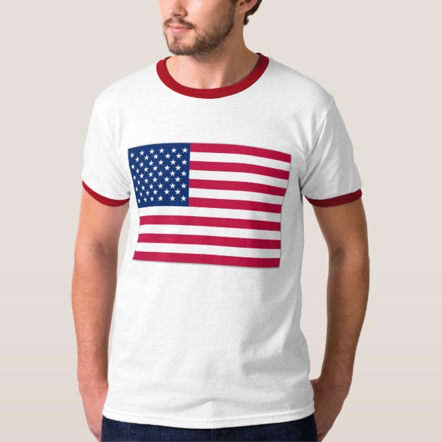 Amerikanische Flagge USA T-Shirt (Vorderseite)