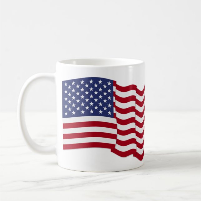 Amerikanische Flagge - USA Tasse (Links)