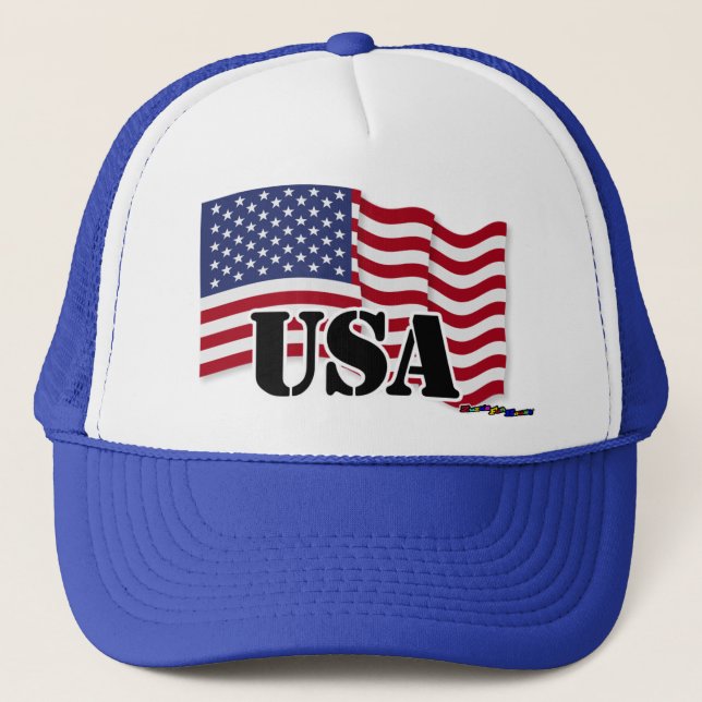 Amerikanische Flagge - USA Truckerkappe (Vorderseite)