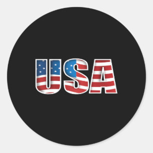 Amerikanische Flagge USA Unabhängigkeitstag Shirt  Runder Aufkleber