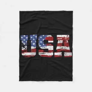 Amerikanische Flagge USA US 4. Fleecedecke