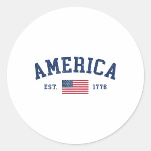 Amerikanische Flagge USA Vereinigte Staaten von Am Runder Aufkleber