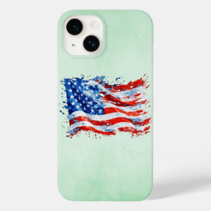 Amerikanische Flagge USA Wasserfarbe 4. Juli Case-Mate iPhone 14 Hülle