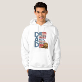 Amerikanische Flagge Vater Löwe Patriotisch Hoodie