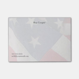 Amerikanische Flagge verblassen Post-it Klebezettel