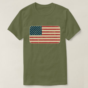 Amerikanische Flagge verblaßte T-Shirt