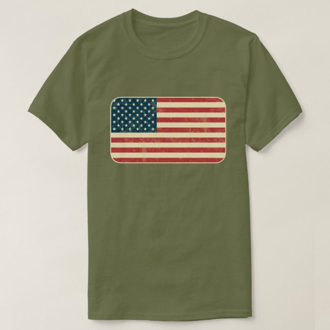 Amerikanische Flagge verblaßte T-Shirt (Design vorne)