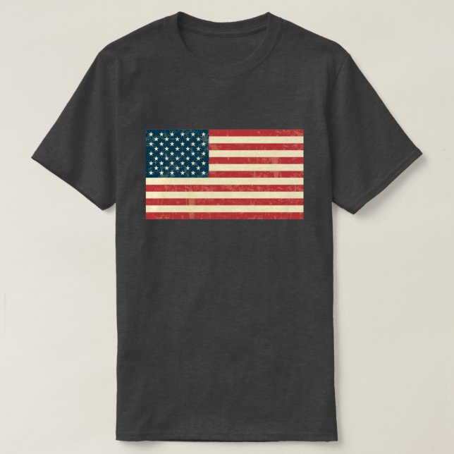 Amerikanische Flagge verblaßte T-Shirt