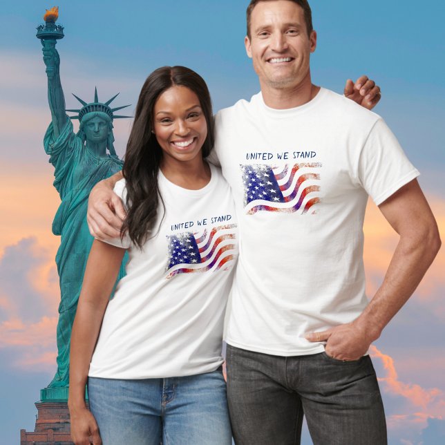 Amerikanische Flagge, vereint stehen wir T-Shirt (American Flag, United We Stand T-Shirt - Men's and Women's Sizes)