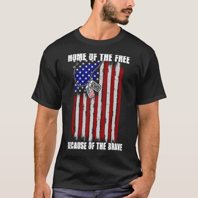 Amerikanische Flagge Veteran für Männer Frauen Kin T-Shirt (Vorderseite)