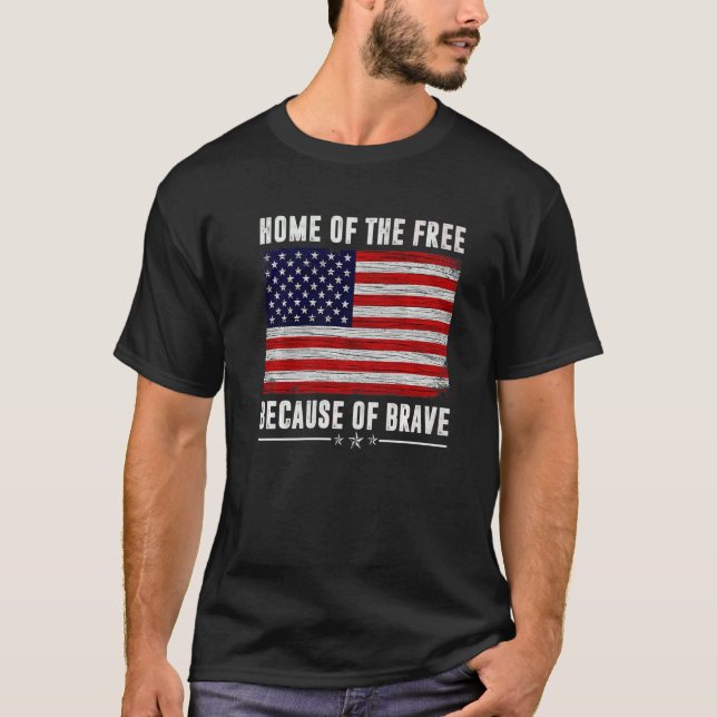 Amerikanische Flagge Veteran für Männer Frauen Kin T-Shirt (Vorderseite)