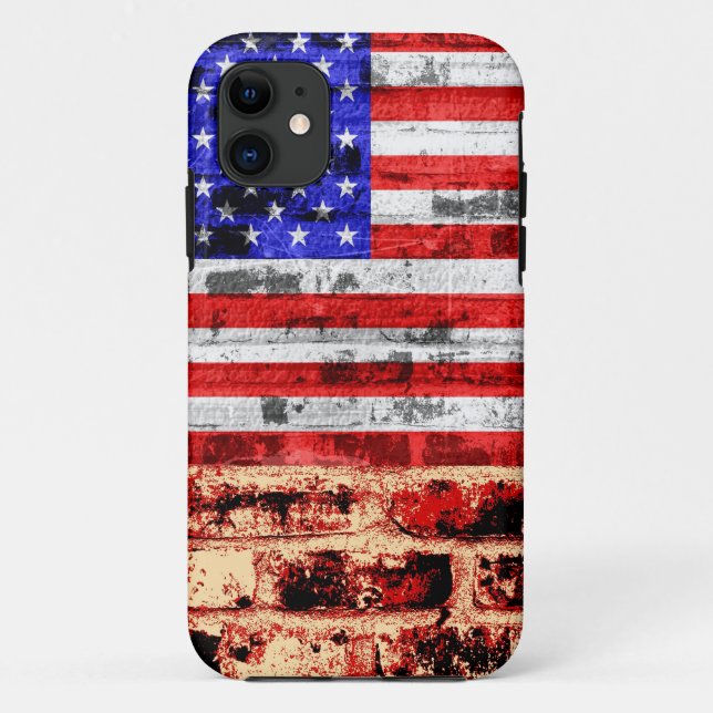 Amerikanische Flagge Vintag 01 Case-Mate iPhone Hülle (Rückseite)